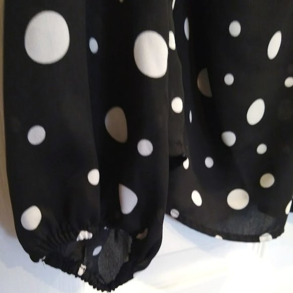 Zac & Rachel Dot and Lace Blouse size Medium - Picture 5 of 7